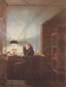 Georg Friedrich Kersting Reader by Lamplight (mk09) oil painting picture wholesale